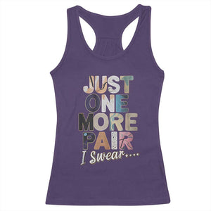 Sneaker Lover Racerback Tank Top Just One More Pair I Swear TS09 Purple Print Your Wear