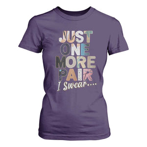 Sneaker Lover T Shirt For Women Just One More Pair I Swear TS09 Purple Print Your Wear
