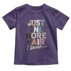 Sneaker Lover Toddler T Shirt Just One More Pair I Swear TS09 Purple Print Your Wear