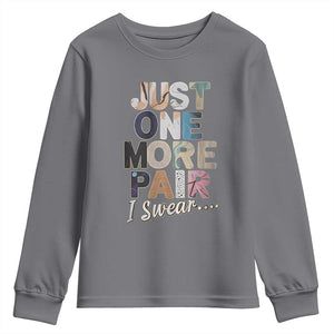 Sneaker Lover Youth Sweatshirt Just One More Pair I Swear TS09 Charcoal Print Your Wear