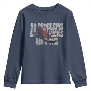 Sneaker Lover Youth Sweatshirt 99 Problems But My Kicks Ain't One TS09 Navy Print Your Wear