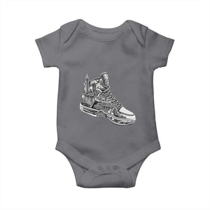 Sneaker Lover Baby Onesie Graphic New York Travel SNKR TS09 Charcoal Print Your Wear