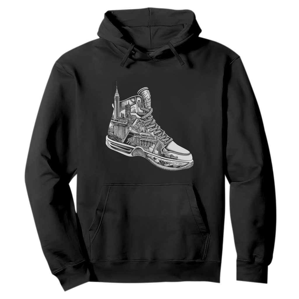 Sneaker Lover Hoodie Graphic New York Travel SNKR TS09 Black Print Your Wear