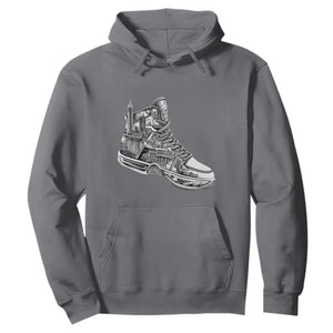 Sneaker Lover Hoodie Graphic New York Travel SNKR TS09 Charcoal Print Your Wear