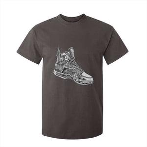Sneaker Lover T Shirt For Kid Graphic New York Travel SNKR TS09 Dark Chocolate Print Your Wear