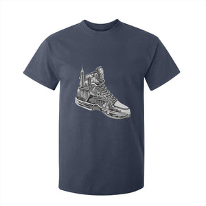 Sneaker Lover T Shirt For Kid Graphic New York Travel SNKR TS09 Navy Print Your Wear