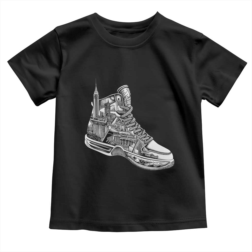 Sneaker Lover Toddler T Shirt Graphic New York Travel SNKR TS09 Black Print Your Wear