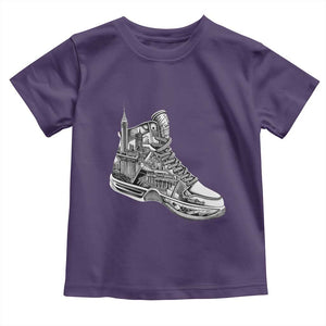 Sneaker Lover Toddler T Shirt Graphic New York Travel SNKR TS09 Purple Print Your Wear