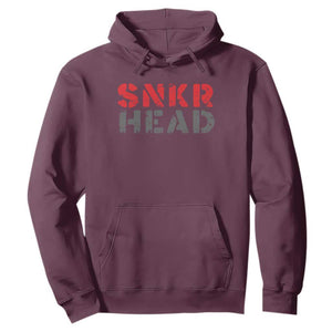 Sneaker Lover Hoodie SNKR Head TS09 Maroon Print Your Wear