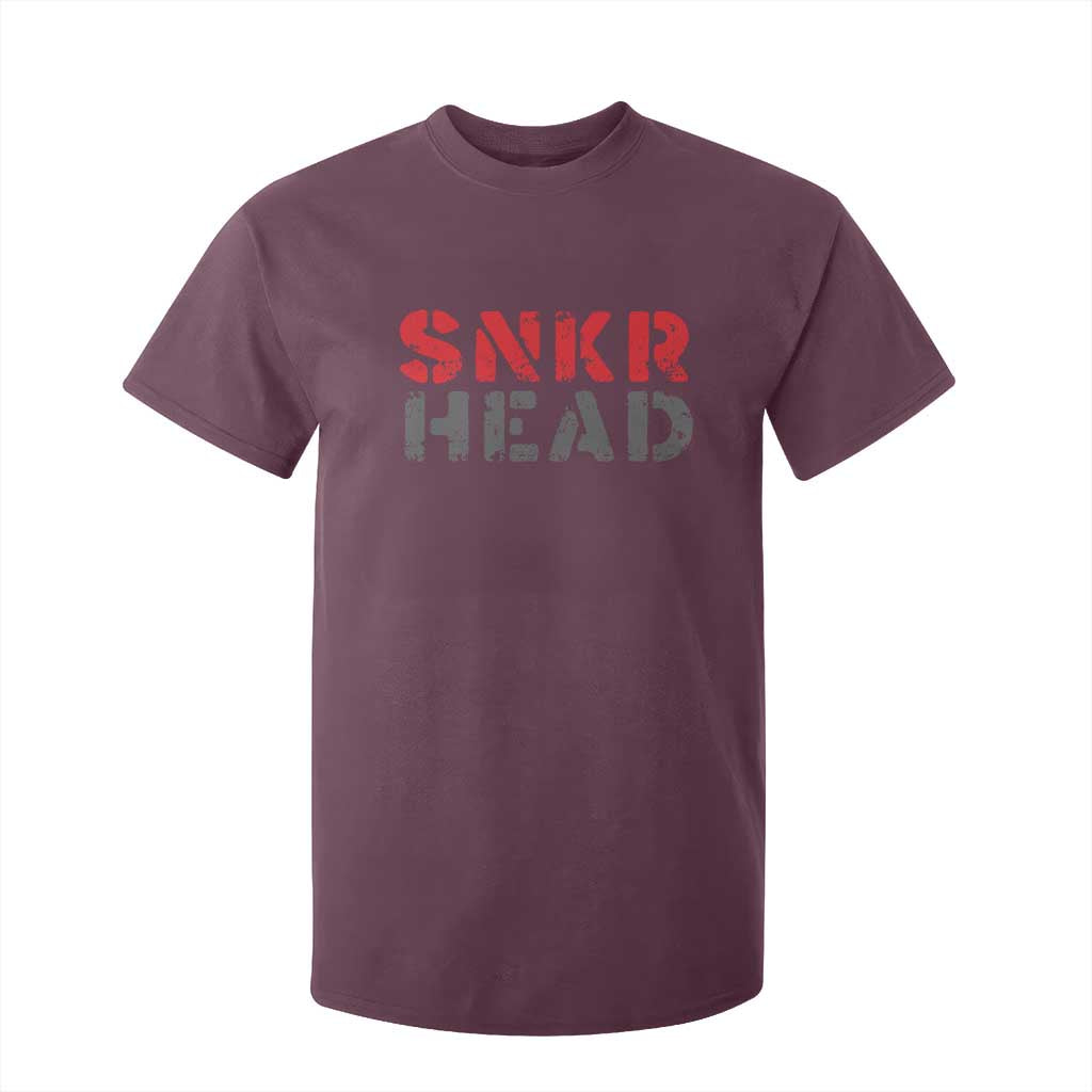 Sneaker Lover T Shirt For Kid SNKR Head TS09 Maroon Print Your Wear