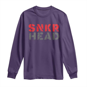 Sneaker Lover Long Sleeve Shirt SNKR Head TS09 Purple Print Your Wear