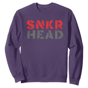 Sneaker Lover Sweatshirt SNKR Head TS09 Purple Print Your Wear