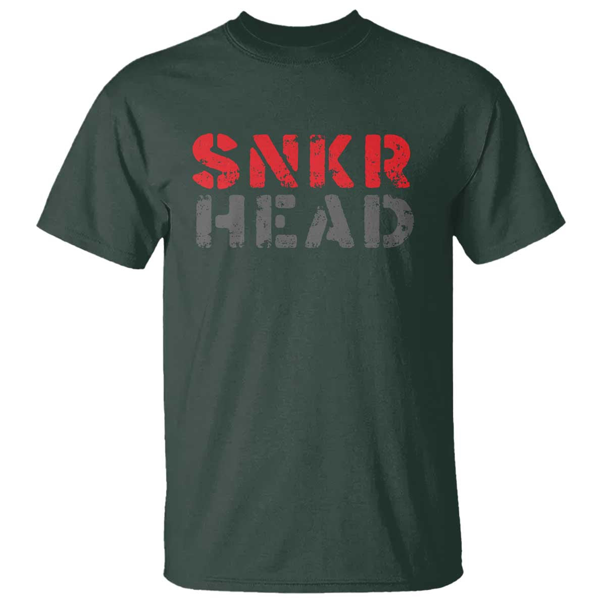 Sneaker Lover T Shirt SNKR Head TS09 Dark Forest Green Print Your Wear