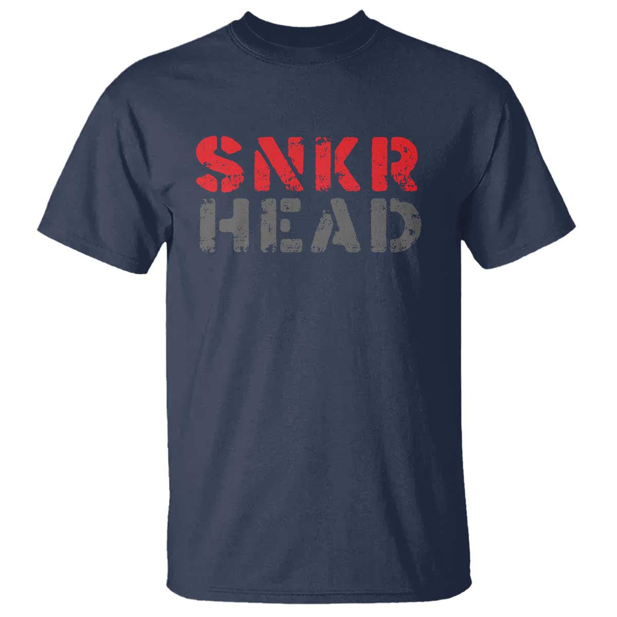 Sneaker Lover T Shirt SNKR Head TS09 Navy Print Your Wear