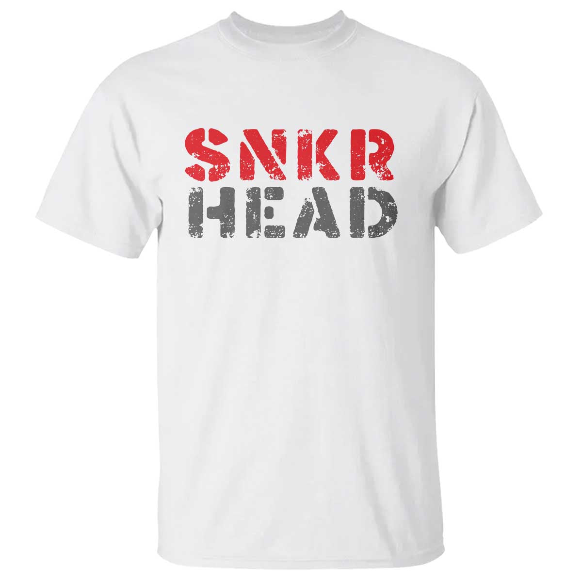 Sneaker Lover T Shirt SNKR Head TS09 White Print Your Wear