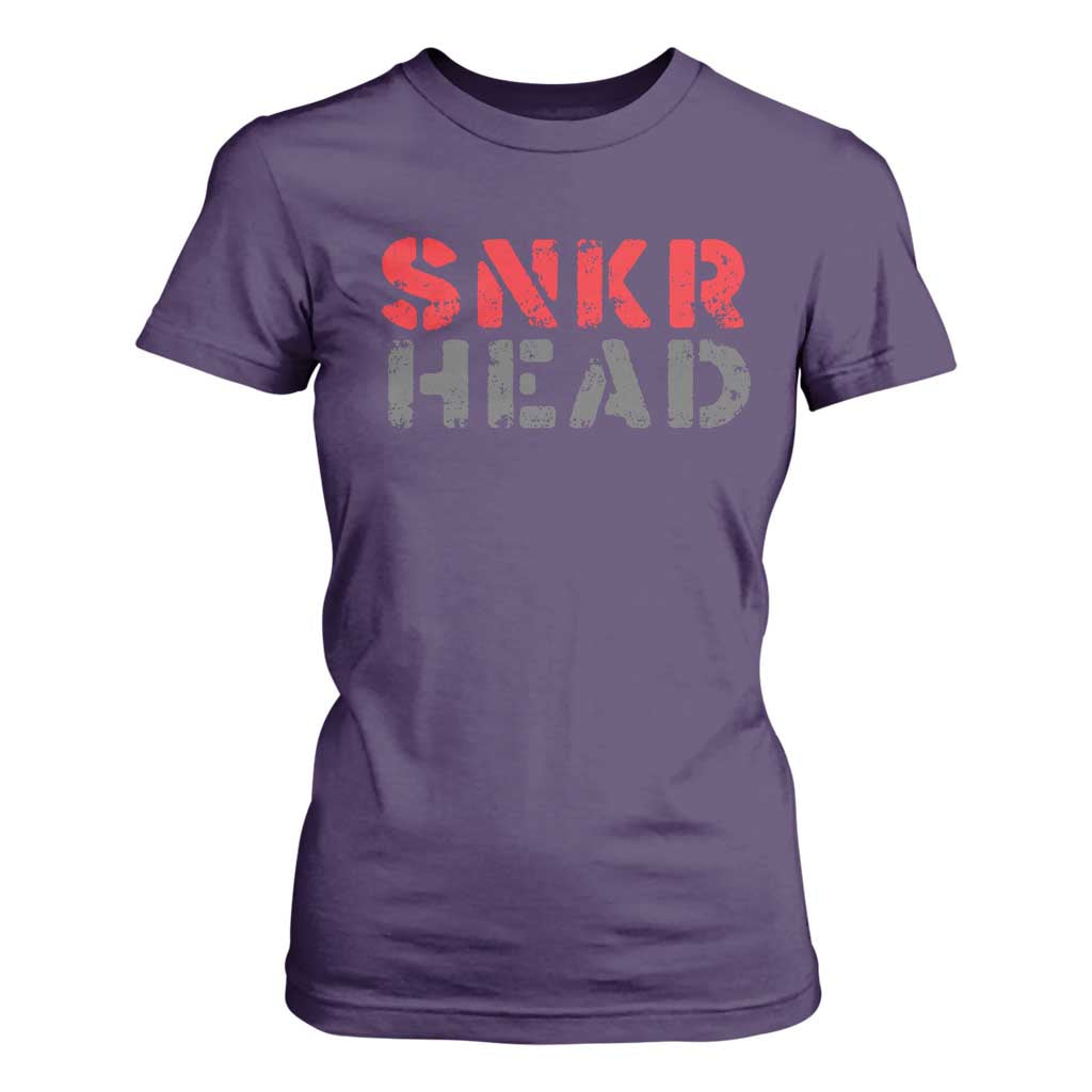 Sneaker Lover T Shirt For Women SNKR Head TS09 Purple Print Your Wear