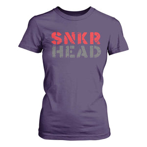 Sneaker Lover T Shirt For Women SNKR Head TS09 Purple Print Your Wear