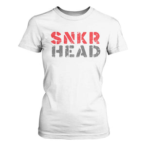 Sneaker Lover T Shirt For Women SNKR Head TS09 White Print Your Wear