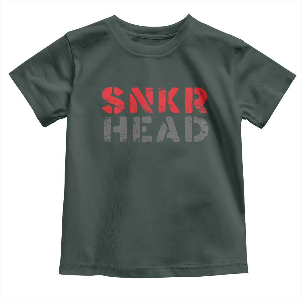 Sneaker Lover Toddler T Shirt SNKR Head TS09 Dark Forest Green Print Your Wear