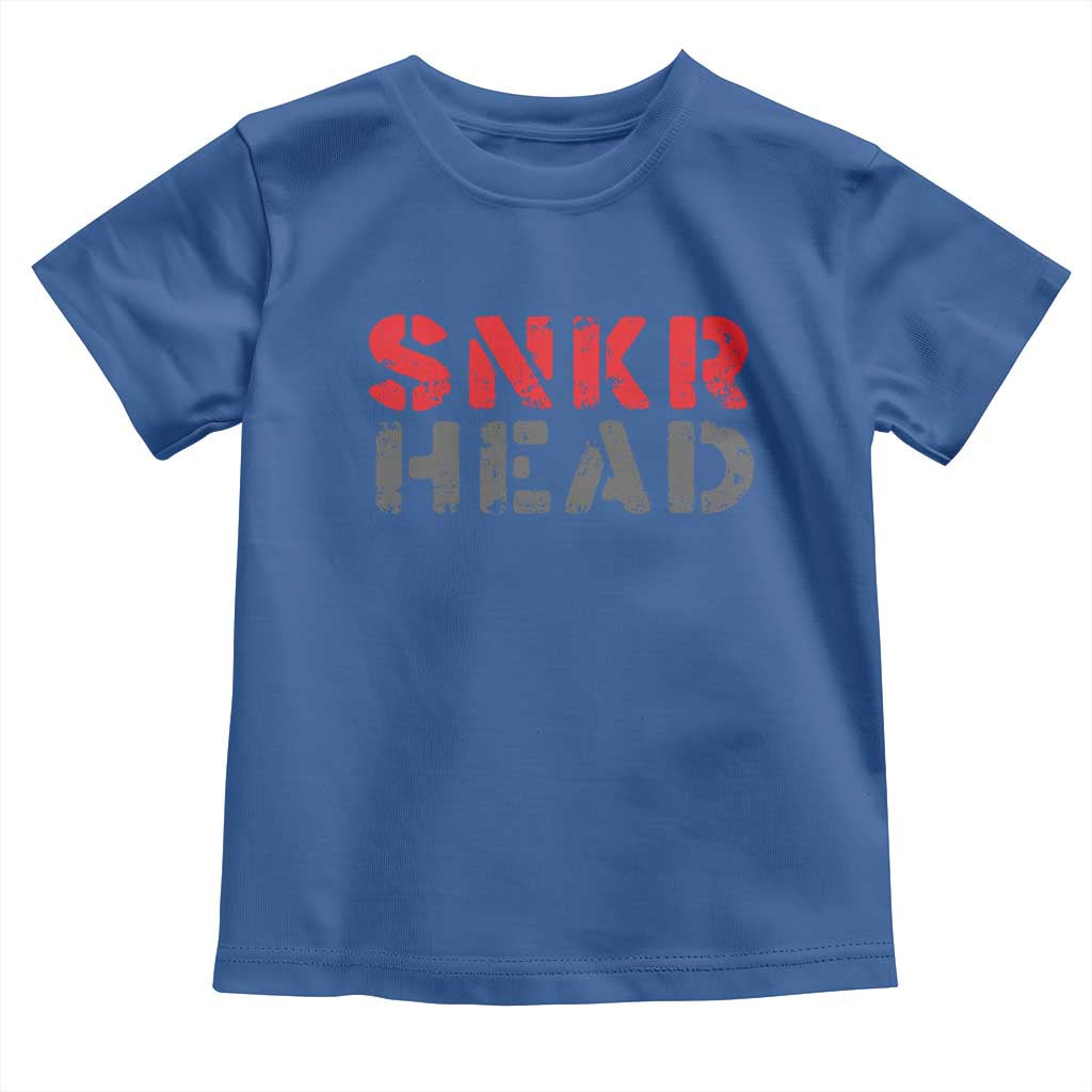 Sneaker Lover Toddler T Shirt SNKR Head TS09 Royal Blue Print Your Wear