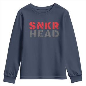 Sneaker Lover Youth Sweatshirt SNKR Head TS09 Navy Print Your Wear