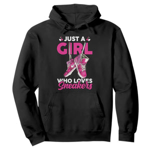 Just A Girl Who Loves Sneakers Hoodie TS09 Black Print Your Wear
