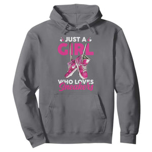 Just A Girl Who Loves Sneakers Hoodie TS09 Charcoal Print Your Wear