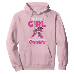 Just A Girl Who Loves Sneakers Hoodie TS09 Light Pink Print Your Wear