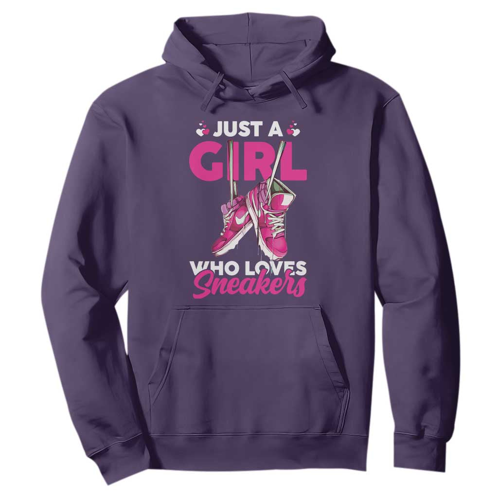 Just A Girl Who Loves Sneakers Hoodie TS09 Purple Print Your Wear
