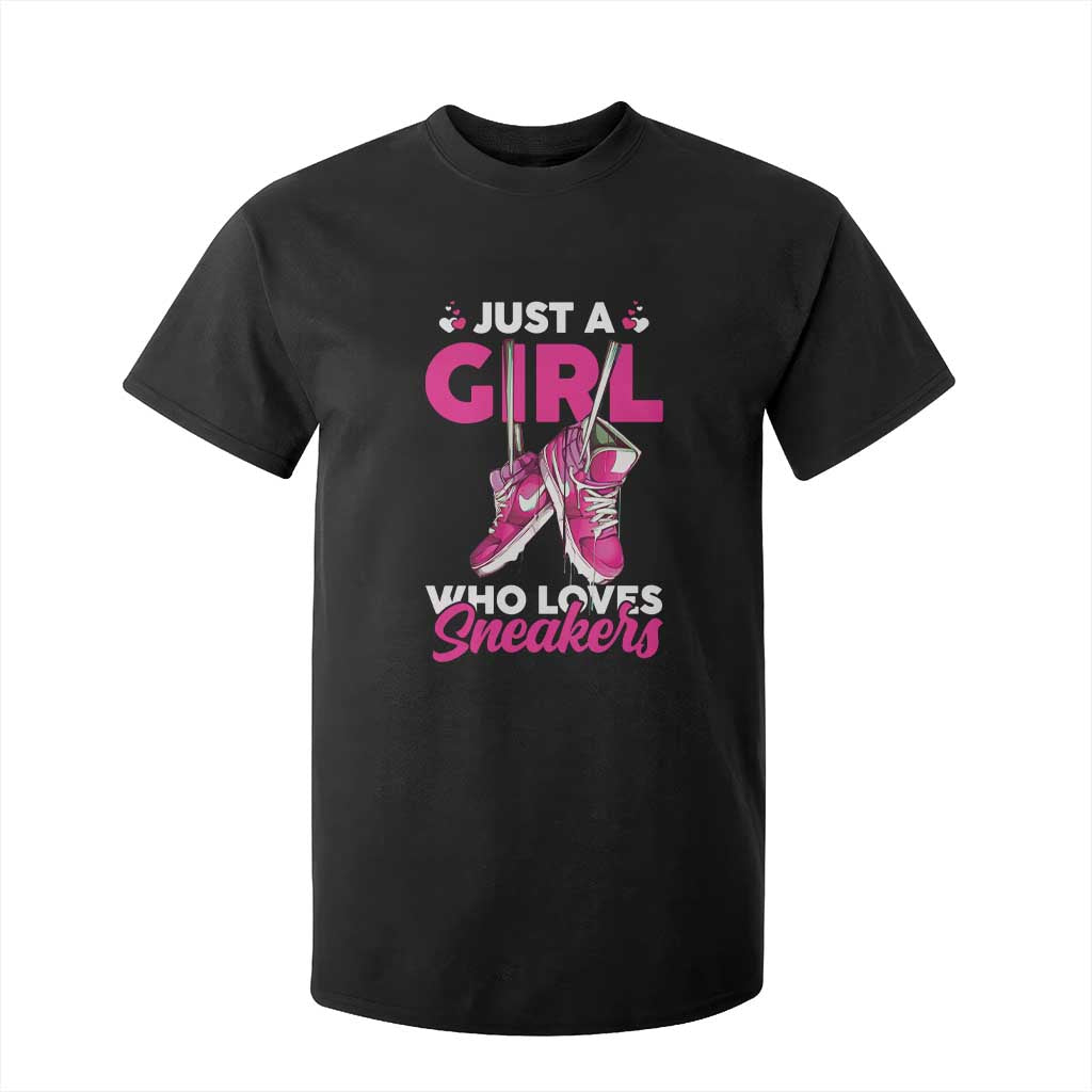 Just A Girl Who Loves Sneakers T Shirt For Kid TS09 Black Print Your Wear