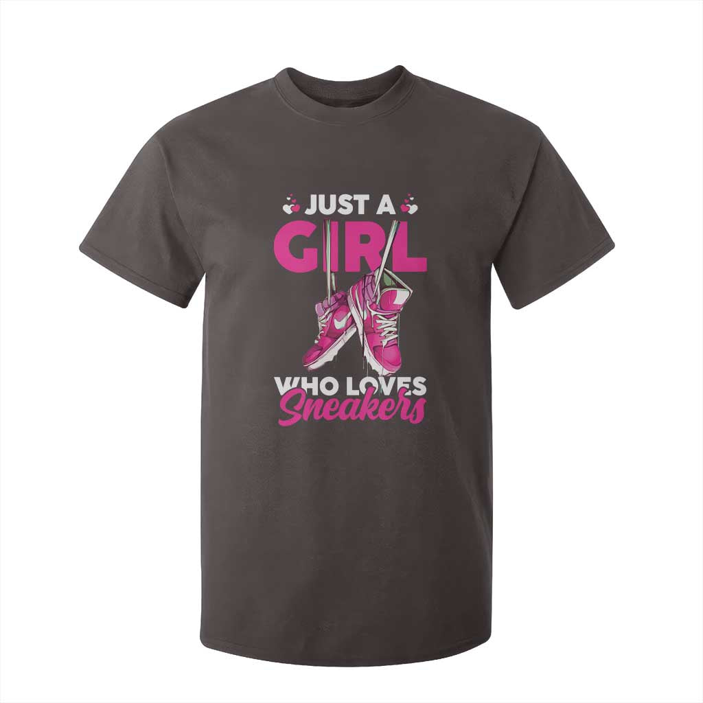 Just A Girl Who Loves Sneakers T Shirt For Kid TS09 Dark Chocolate Print Your Wear
