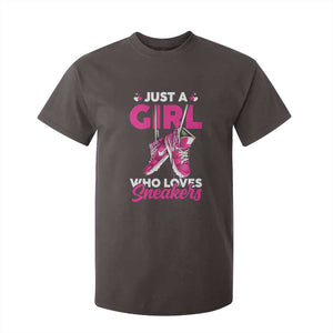 Just A Girl Who Loves Sneakers T Shirt For Kid TS09 Dark Chocolate Print Your Wear