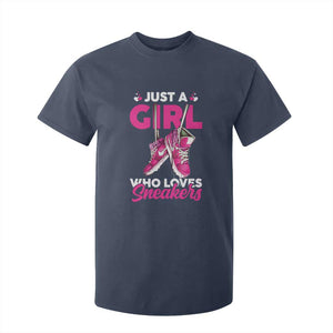 Just A Girl Who Loves Sneakers T Shirt For Kid TS09 Navy Print Your Wear