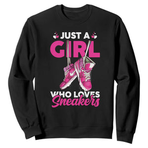 Just A Girl Who Loves Sneakers Sweatshirt TS09 Black Print Your Wear