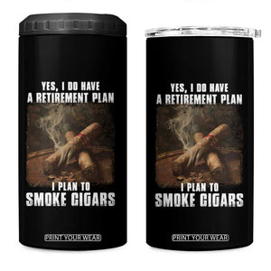Cigar Smoker Retirement 4 in 1 Can Cooler Tumbler I Plan To Smoke Cigars TS09 One Size: 16 oz Black Print Your Wear