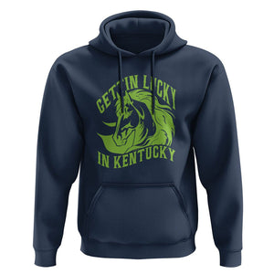 Horse Racing Hoodie Getting Lucky In Kentucky TS09 Navy Print Your Wear