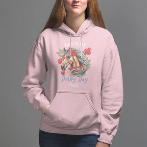 Horse Racing Hoodie This Is My Derby Day Dress Girls Women TS09 Light Pink Print Your Wear