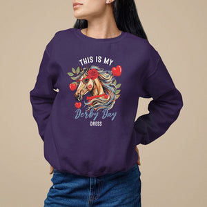 Horse Racing Sweatshirt This Is My Derby Day Dress Girls Women TS09 Purple Print Your Wear