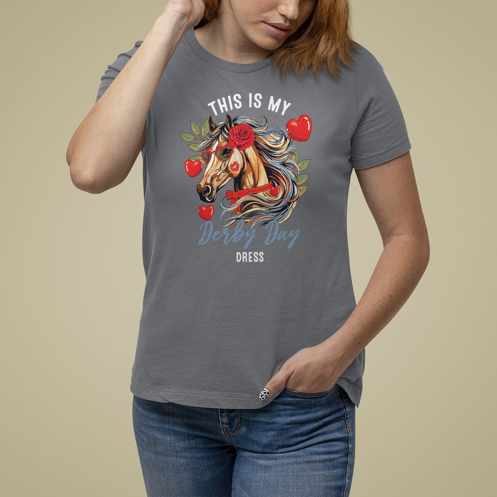 Horse Racing T Shirt For Women This Is My Derby Day Dress Girls Women TS09 Charcoal Print Your Wear