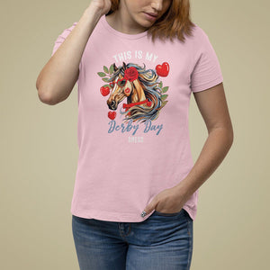 Horse Racing T Shirt For Women This Is My Derby Day Dress Girls Women TS09 Light Pink Print Your Wear