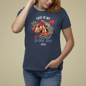 Horse Racing T Shirt For Women This Is My Derby Day Dress Girls Women TS09 Navy Print Your Wear