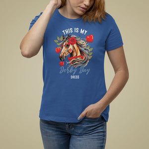 Horse Racing T Shirt For Women This Is My Derby Day Dress Girls Women TS09 Royal Blue Print Your Wear