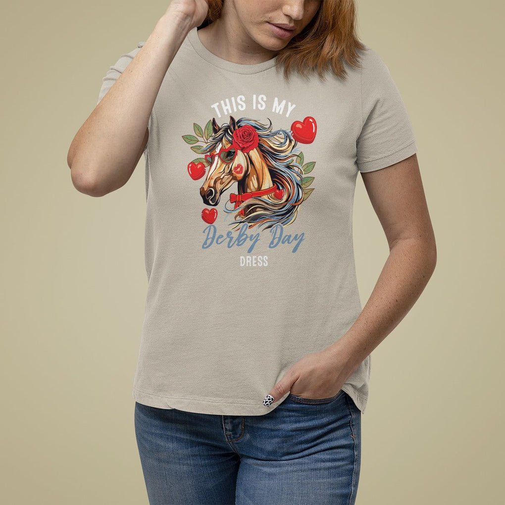 Horse Racing T Shirt For Women This Is My Derby Day Dress Girls Women TS09 Sand Print Your Wear