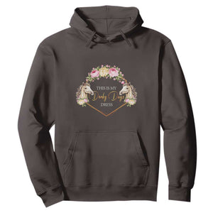 Horse Racing Hoodie This Is My Derby Day Dress Girl Woman TS09 Dark Chocolate Print Your Wear