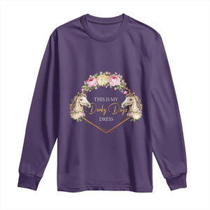 Horse Racing Long Sleeve Shirt This Is My Derby Day Dress Girl Woman TS09 Purple Print Your Wear