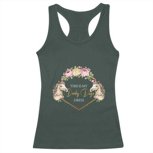 Horse Racing Racerback Tank Top This Is My Derby Day Dress Girl Woman TS09 Dark Forest Green Print Your Wear