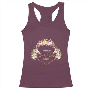 Horse Racing Racerback Tank Top This Is My Derby Day Dress Girl Woman TS09 Maroon Print Your Wear