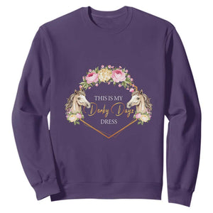 Horse Racing Sweatshirt This Is My Derby Day Dress Girl Woman TS09 Purple Print Your Wear