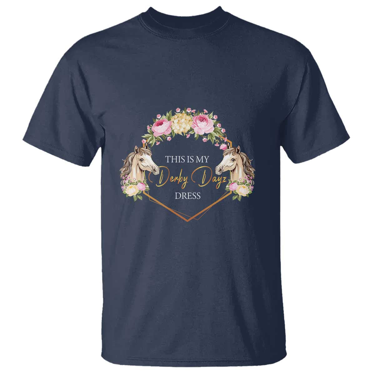 Horse Racing T Shirt This Is My Derby Day Dress Girl Woman TS09 Navy Print Your Wear
