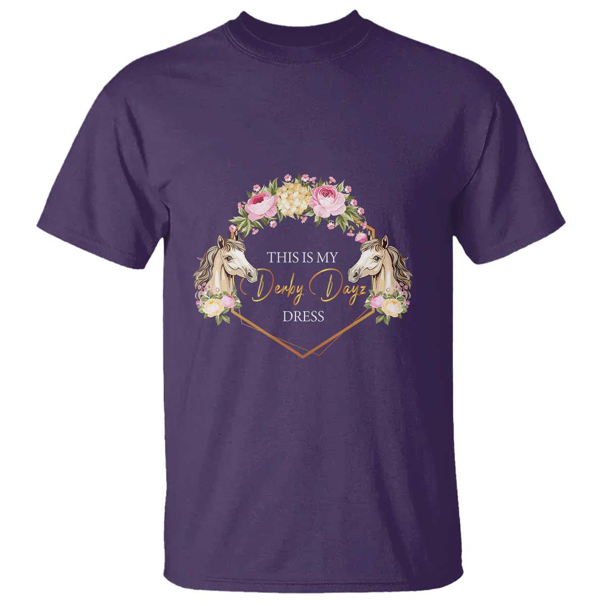 Horse Racing T Shirt This Is My Derby Day Dress Girl Woman TS09 Purple Print Your Wear